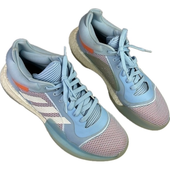 Adidas Marquee Boost Low 'Glow Blue' Basketball Athletic Shoes - Picture 9 of 12
